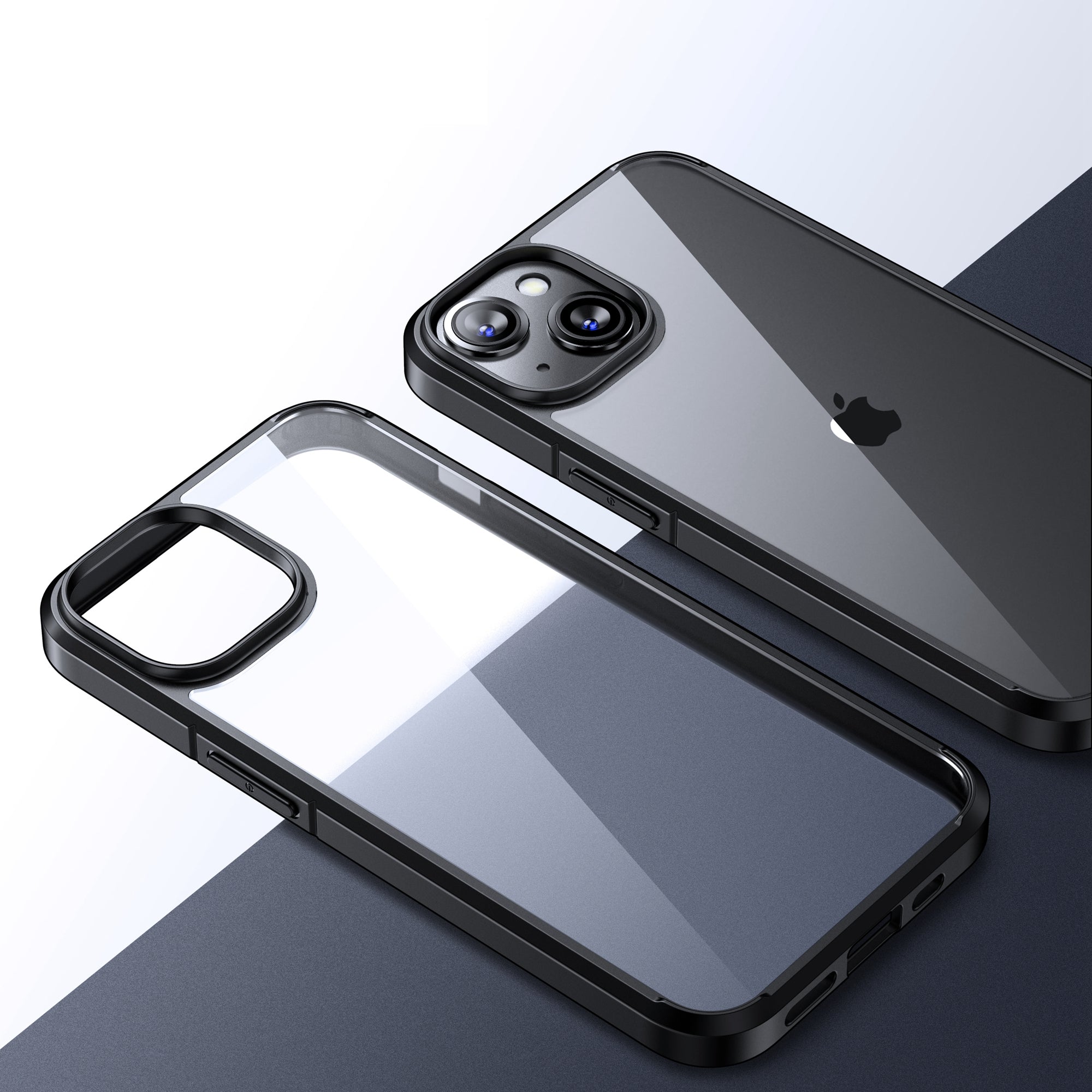 For iPhone 15 Plus Crystal Clear Series PC TPU Phone Case Transparent Back Protective Phone Cover For iPhone 15 Plus Crystal Clear Series PC TPU Phone Case Transparent Back Protective Phone Cover